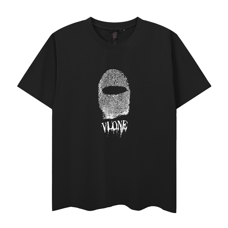 Camiseta Vlone " Gangster Fingerprint " - Preto