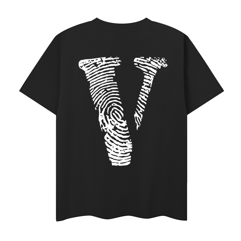 Camiseta Vlone " Gangster Fingerprint " - Preto